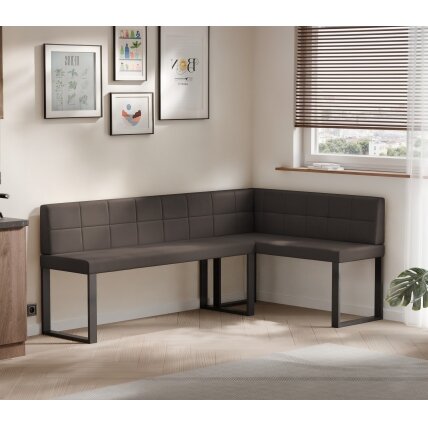 Virtuvinis kampas SANA U Kampo pusė: dešinė, Spalva: Soft 30 (Ruda), Dydis: 142x196 cm , Apdaila: dygsniuotas atlošas 1 Virtuvinis kampas SANA U Kampo pusė: dešinė, Spalva: Soft 30 (Ruda), Dydis: 142x196 cm , Apdaila: dygsniuotas atlošas 1