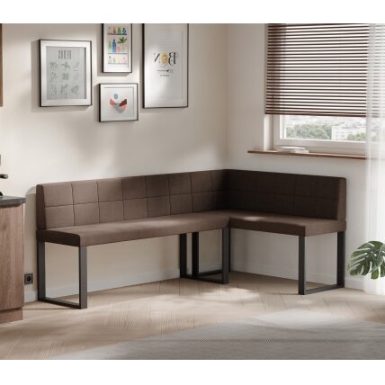 Virtuvinis kampas SANA U Kampo pusė: Dešinė, Dydis: 142x196 cm , Spalvos: Inari 28 (Ruda), Apdaila: Dygsniuotas atlošas 1 Virtuvinis kampas SANA U Kampo pusė: Dešinė, Dydis: 142x196 cm , Spalvos: Inari 28 (Ruda), Apdaila: Dygsniuotas atlošas 1