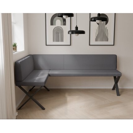 Virtuvinis kampas VERO X Dydis: 128x168 cm , Apdaila: Lygi, Kampo pusė: Kairė, Spalvos: Soft 29 (Pilka) 2