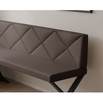 Virtuvinis kampas VERO X Dydis: 128x168 cm , Kampo pusė: dešinė, Spalvos: Soft 30 (ruda), Apdaila: dygsniuotas atlošas 3 Virtuvinis kampas VERO X Dydis: 128x168 cm , Kampo pusė: dešinė, Spalvos: Soft 30 (ruda), Apdaila: dygsniuotas atlošas 3