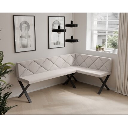 Virtuvinis kampas VERO X Kampo pusė: Dešinė, Spalva: Inari 22 (Šviesiai smėlinė), Dydis: 142x196 cm , Apdaila: Dygsniuotas atlošas 1 Virtuvinis kampas VERO X Kampo pusė: Dešinė, Spalva: Inari 22 (Šviesiai smėlinė), Dydis: 142x196 cm , Apdaila: Dygsniuotas atlošas 1