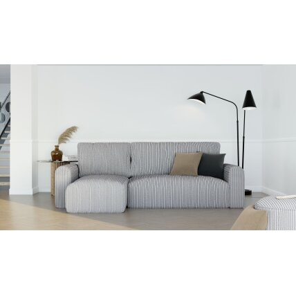 Minkštas kampinis sofa JOBO su miego funkcija ir patalynės dėže Spalvos: Poso 110 (Šviesiai pilka) 3 Minkštas kampinis sofa JOBO su miego funkcija ir patalynės dėže Spalvos: Poso 110 (Šviesiai pilka) 3