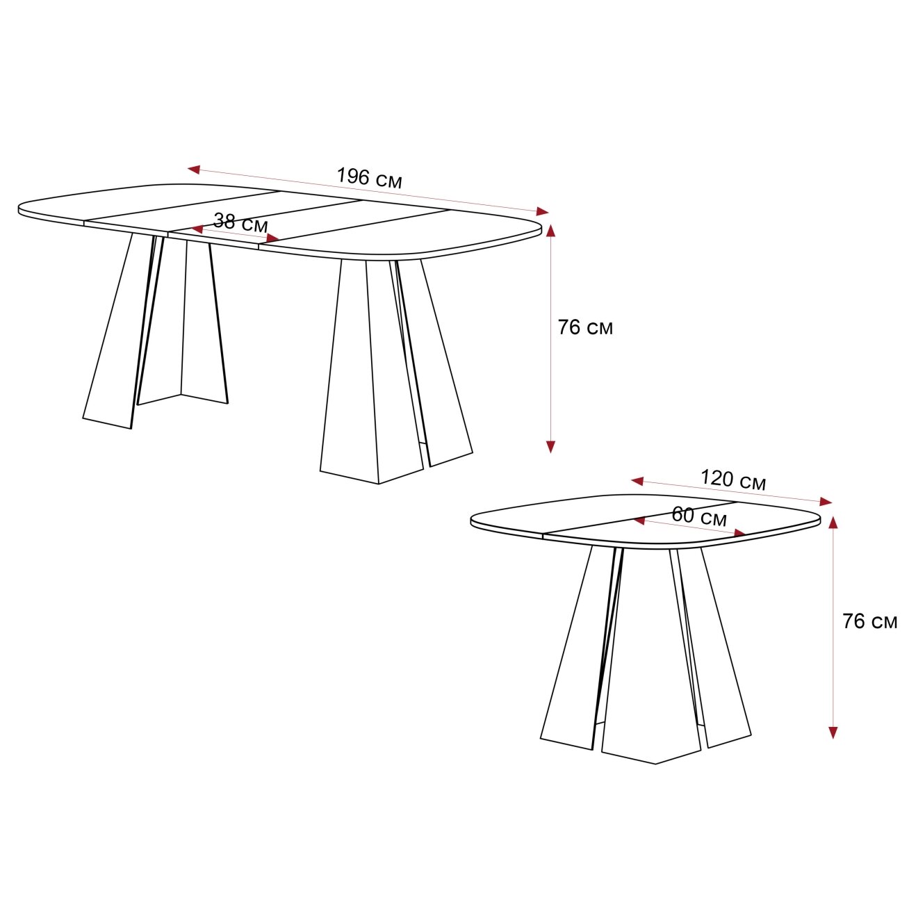 Modernus ovalus išskleidžiamas stalas ZELO Spalvos: Juoda / ąžuolas lefkas, Plotis: 120 cm 5