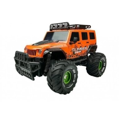 Nuotoliniu būdu valdomas Jeep visureigis 1:18 oranžinis