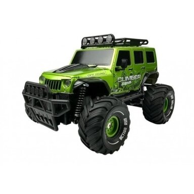 Nuotoliniu būdu valdomas Jeep visureigis 1:18 žalias
