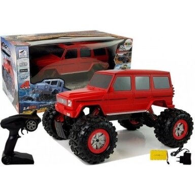Nuotoliniu būdu valdomas visureigis amfibija 4x4 1:12 raudonas Nuotoliniu būdu valdomas visureigis amfibija 4x4 1:12 raudonas