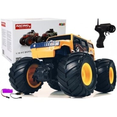 Nuotoliniu būdu valdomas visureigis Bigfoot 1:18 2.4G geltonas
