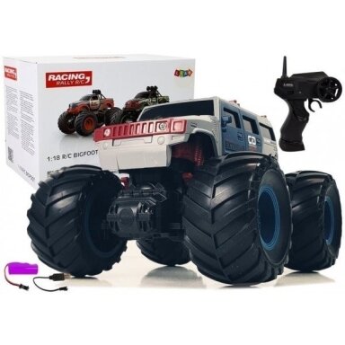 Nuotoliniu būdu valdomas visureigis Bigfoot 1:18 2.4G pilkas