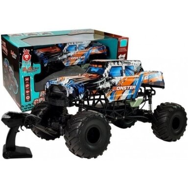 Nuotoliniu būdu visureigis 1:6 2.4G 4x4 oranžinis 57cm