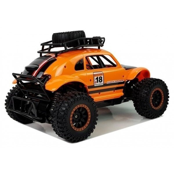 Nuotoliniu būdu valdomas bekelės automobilis 1:14 2.4G 25km/h oranžinis 2