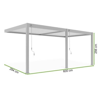 Pergola ELEGANCE WALL 3x6 Anthracite/Light Grey - Gutroof