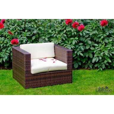 Pintas fotelis ARMCHAIR Tamsiai rudas