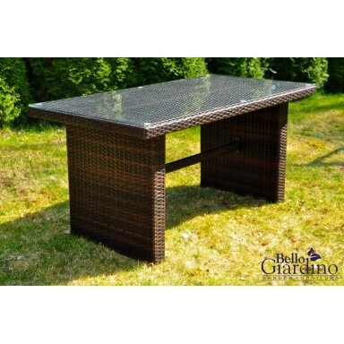Pintas stalas 140x70x65 cm Tamsiai rudas