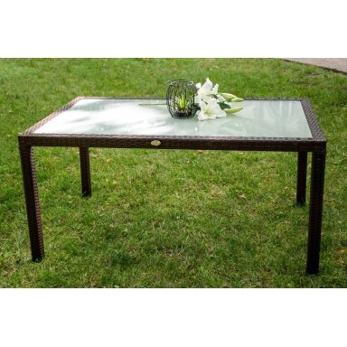 Pintas stalas 150x90x74cm Tamsiai rudas