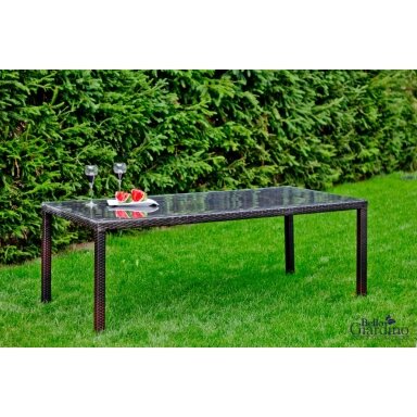 Pintas stalas 200x100x74cm Tamsiai rudas