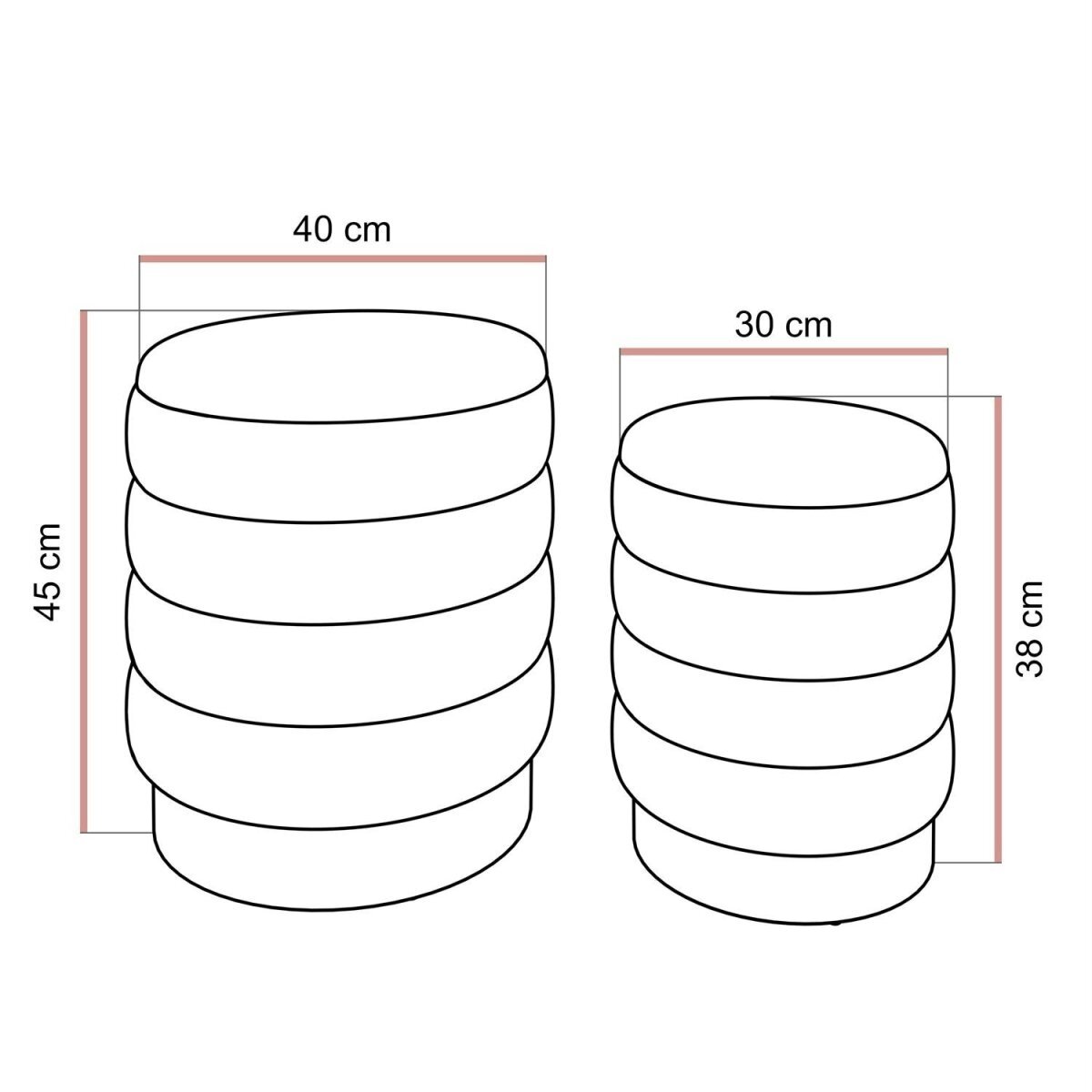 Pufų komplektas MIRELE su daiktadėže – grey 1 Pufų komplektas MIRELE su daiktadėže – grey 1