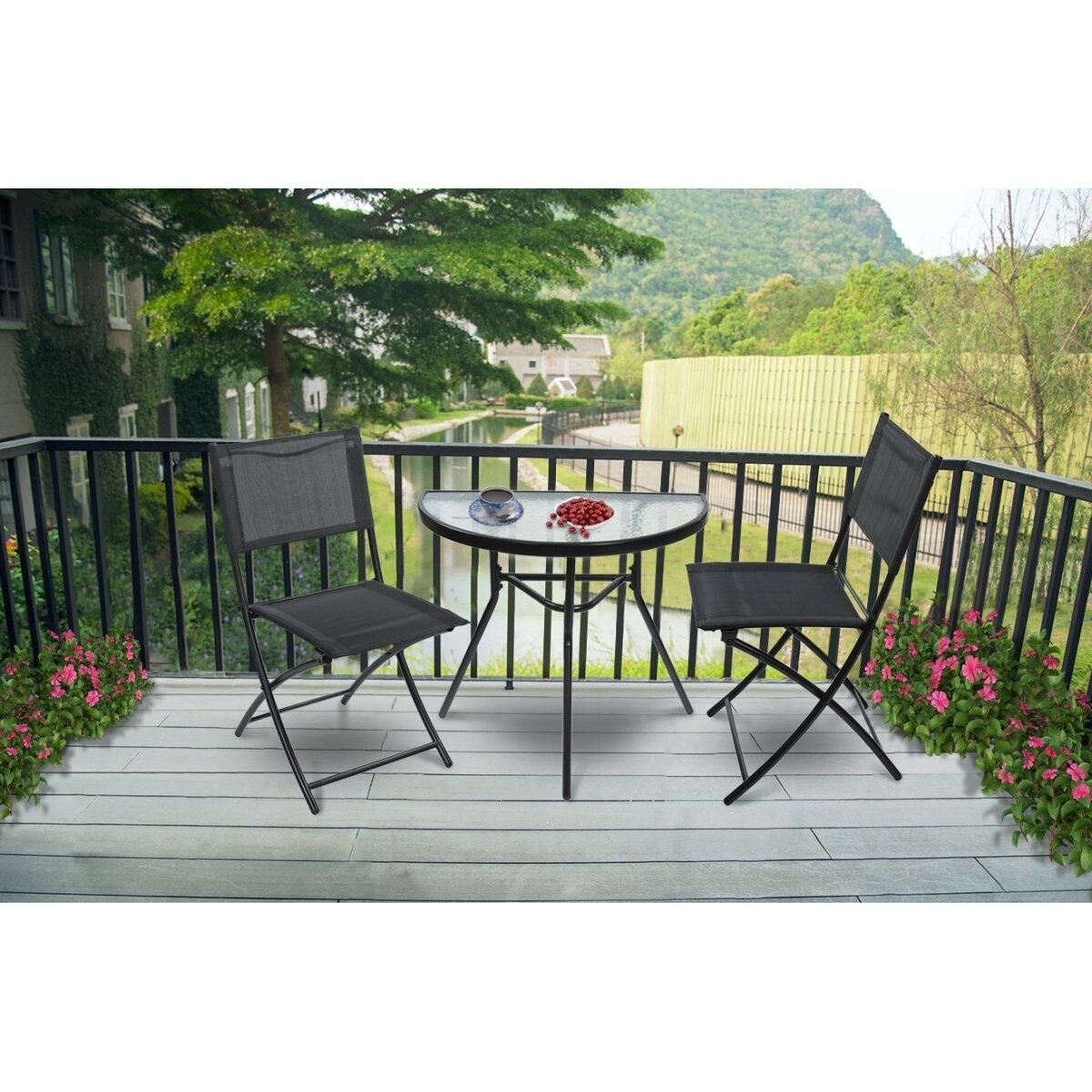 Pusapvalis staliukas balkonui 3 Pusapvalis staliukas balkonui 3