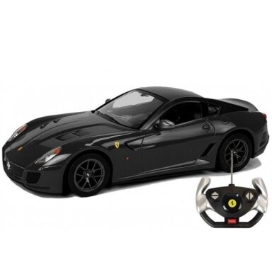 Pultu valdomas automobilis Ferrari 599 GTO Rastar 1:14, juodos spalvos Pultu valdomas automobilis Ferrari 599 GTO Rastar 1:14, juodos spalvos