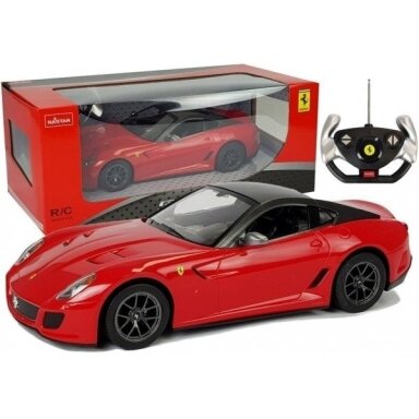 Pultu valdomas automobilis Ferrari 599 GTO Rastar 1:14, raudonos spalvos Pultu valdomas automobilis Ferrari 599 GTO Rastar 1:14, raudonos spalvos