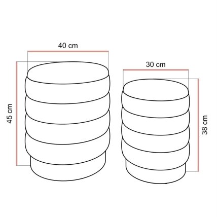 Pufų komplektas MIRELE su daiktadėže – grey 1 Pufų komplektas MIRELE su daiktadėže – grey 1