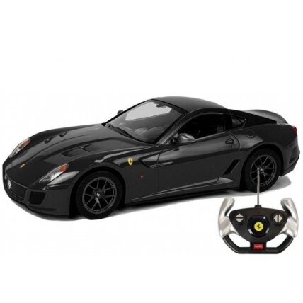 Pultu valdomas automobilis Ferrari 599 GTO Rastar 1:14, juodos spalvos 1 Pultu valdomas automobilis Ferrari 599 GTO Rastar 1:14, juodos spalvos 1