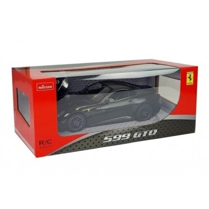 Pultu valdomas automobilis Ferrari 599 GTO Rastar 1:14, juodos spalvos 7