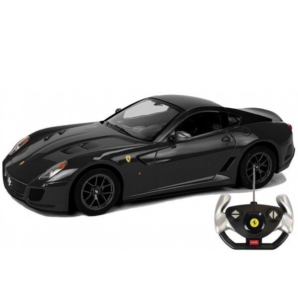 Pultu valdomas automobilis Ferrari 599 GTO Rastar 1:14, juodos spalvos 1