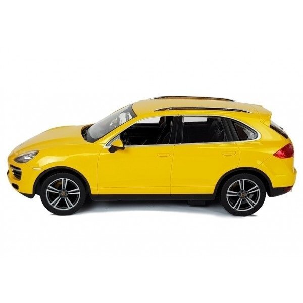 Pultu valdomas automobilis Porsche Cayenne Rastar 1:14, geltonos spalvos 3