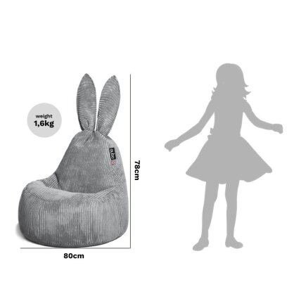 Qubo™ Baby Rabbit Crocus FLUFFY FIT sėdmaišis 4