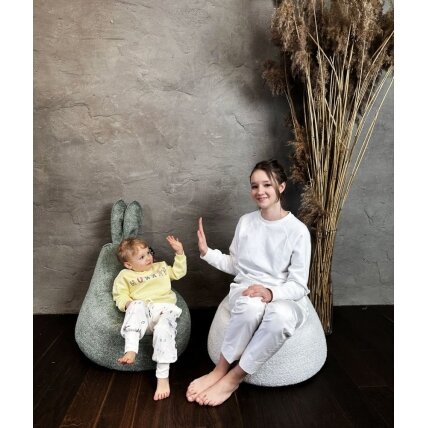 Qubo™ Baby Rabbit Crocus FLUFFY FIT sėdmaišis 3