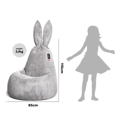 Qubo™ Daddy Rabbit Linden FLUFFY FIT sėdmaišis 2