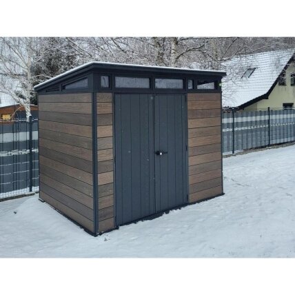 Sandėliukas įrankiams KETER Signature Pent 9x7 Walnut 8 Sandėliukas įrankiams KETER Signature Pent 9x7 Walnut 8