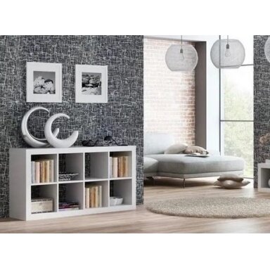Šiuolaikinė knygų spinta Beatrix 2X4 White