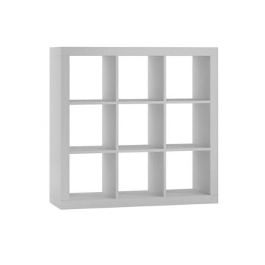 Šiuolaikinė knygų spinta Kalax 3X3 White