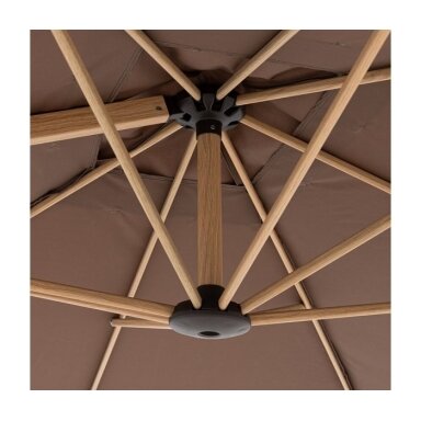 Skėtis Doppler ALU WOOD 220 x 300 Caffe