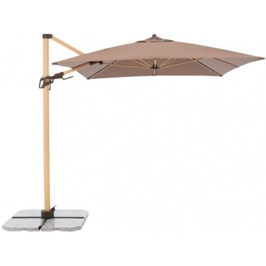 Skėtis Doppler ALU WOOD 220 x 300 Caffe