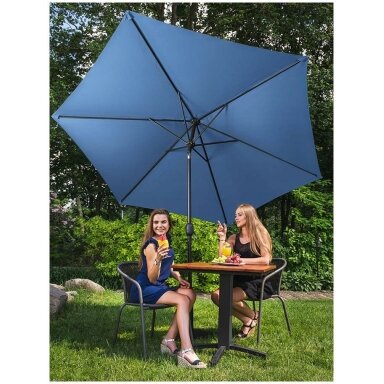 Skėtis nuo saulės 270 cm. Mėlynas.