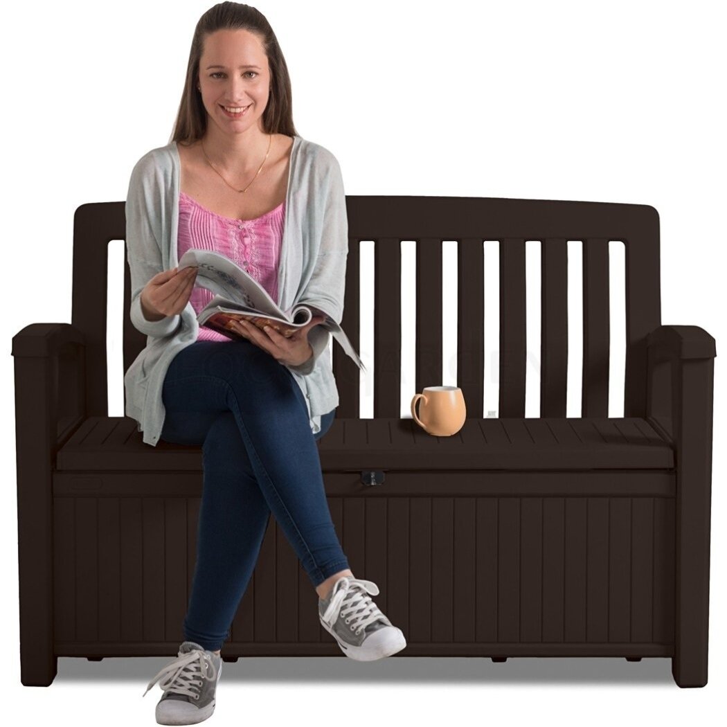 Sodo dėžė / suoliukas Keter PATIO BENCH 227L Rudos spalvos 5