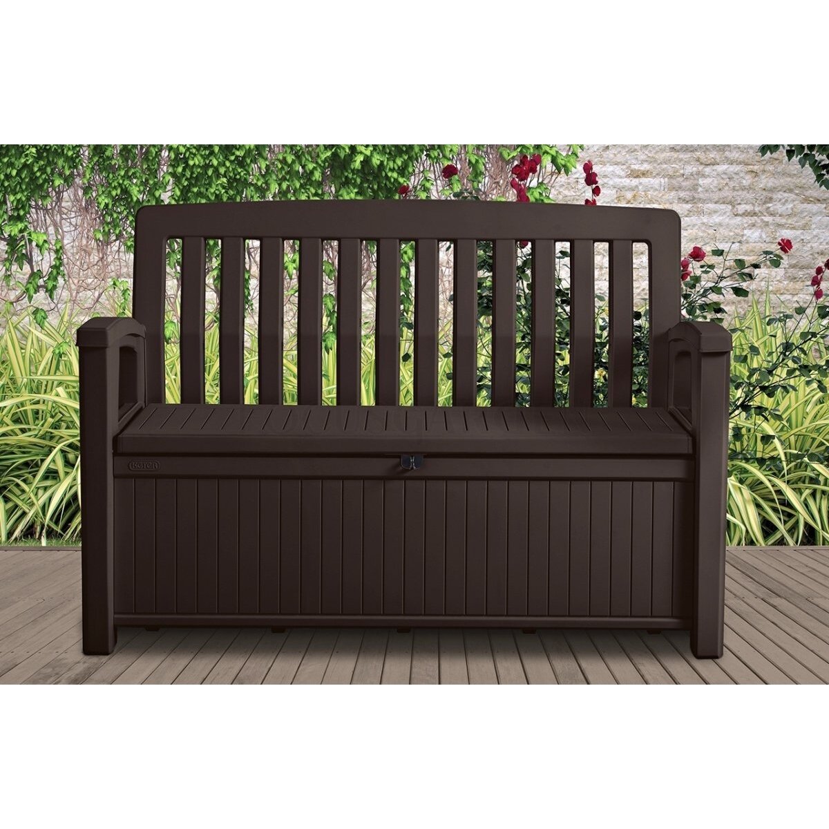 Sodo dėžė / suoliukas Keter PATIO BENCH 227L Rudos spalvos 4