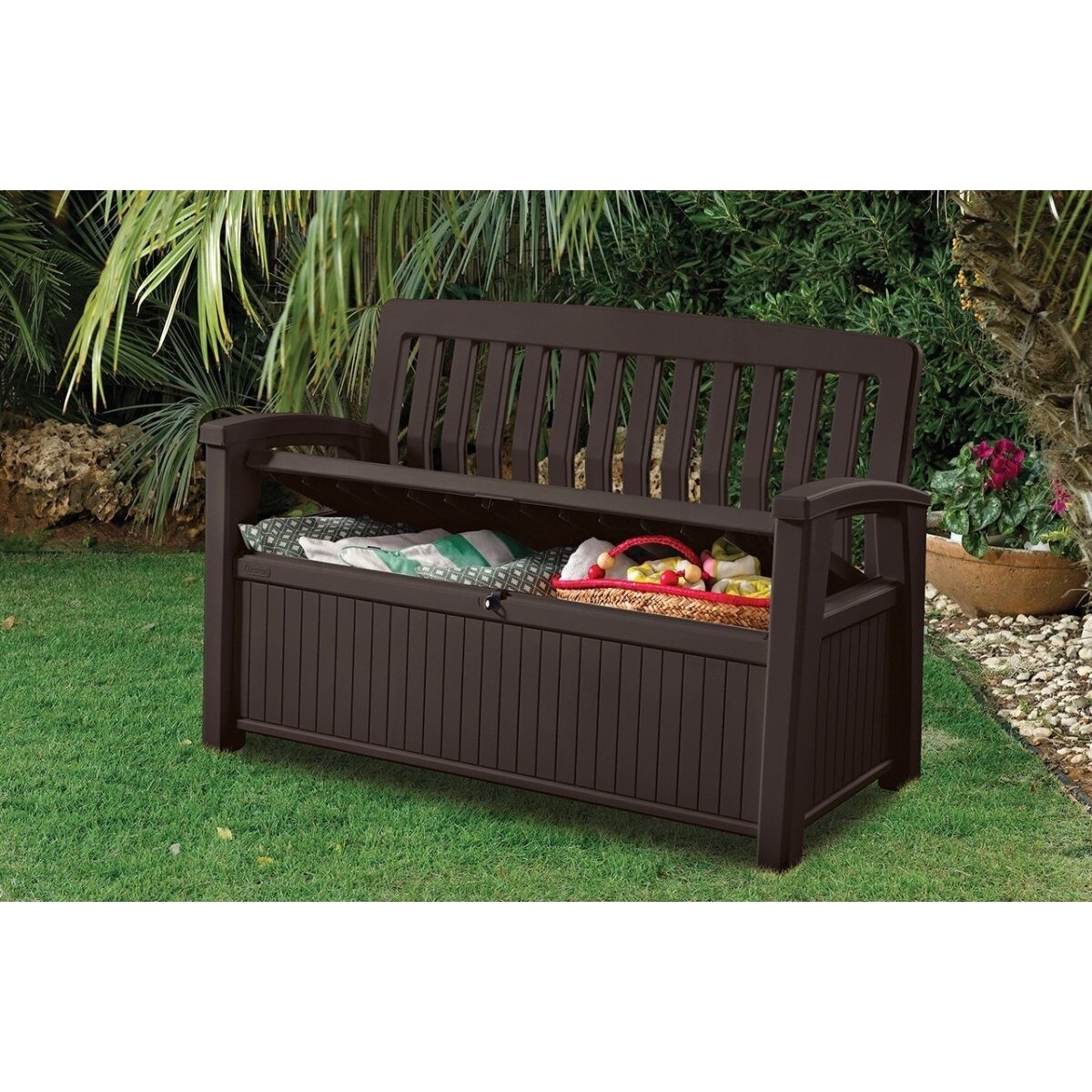 Sodo dėžė / suoliukas Keter PATIO BENCH 227L Rudos spalvos 3