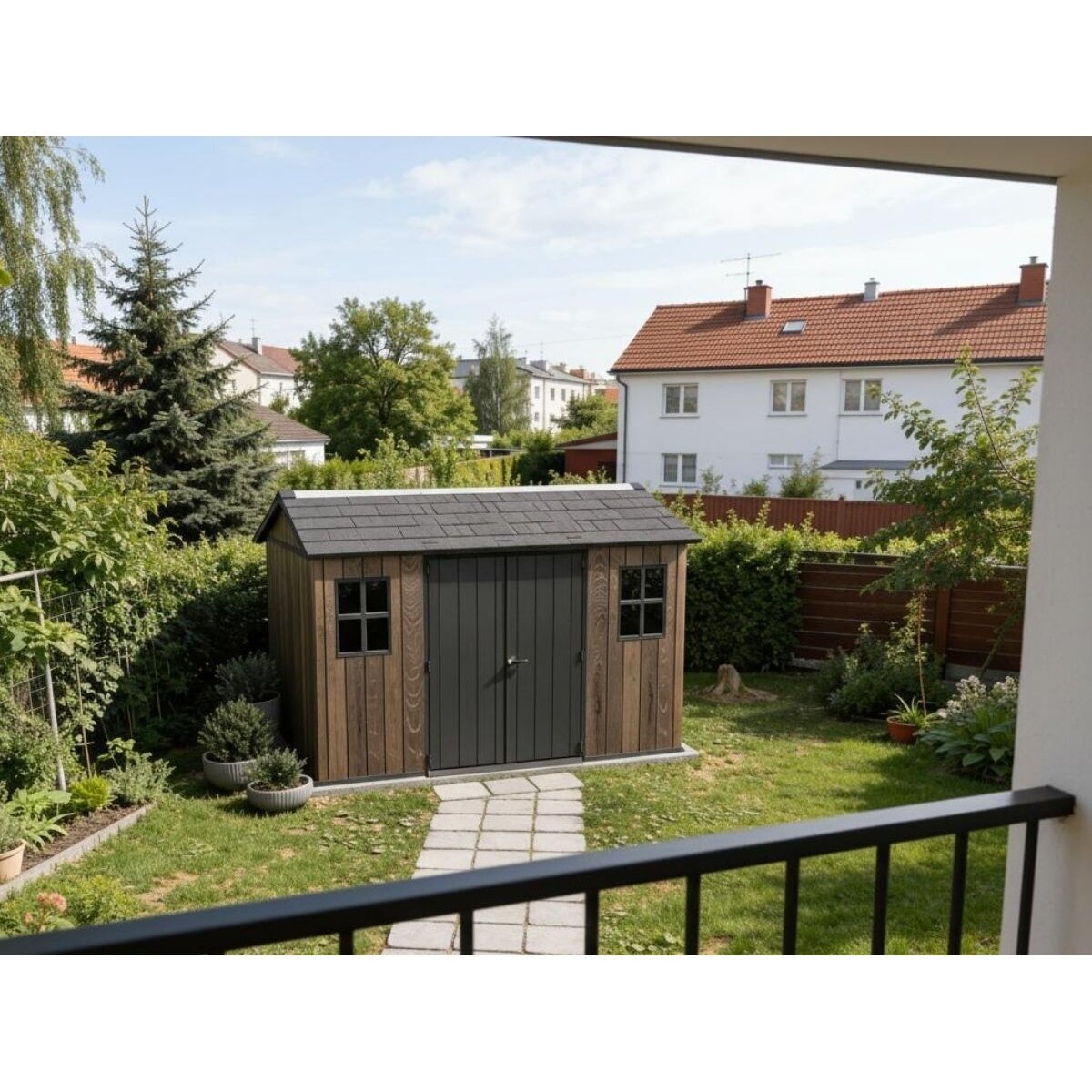 Sodo sandėliukas Keter Signature Apex 1175 Walnut, 8 m² 1