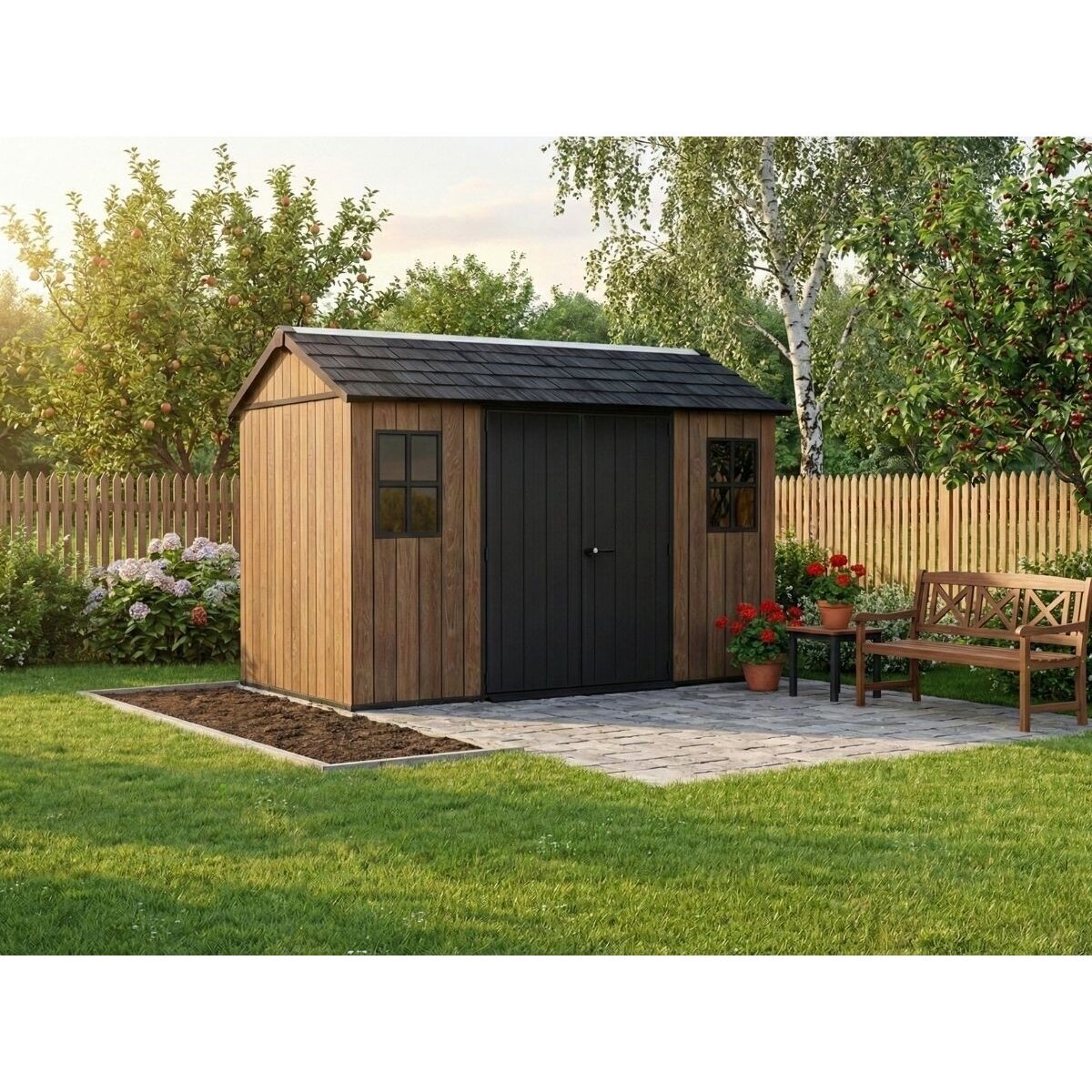 Sodo sandėliukas Keter Signature Apex 1175 Walnut, 8 m² Sodo sandėliukas Keter Signature Apex 1175 Walnut, 8 m²