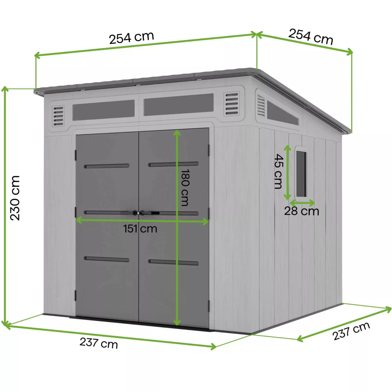 Sodo įrankių namelis CHESTER 8×8, rudas 8 Sodo įrankių namelis CHESTER 8×8, rudas 8