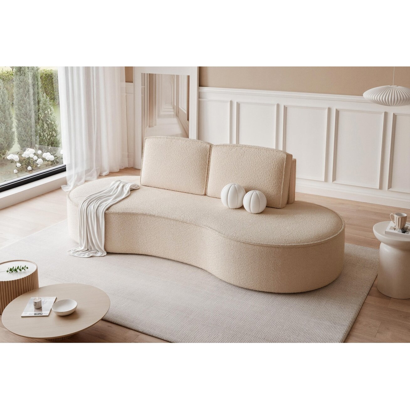 Svetainės minkšta sofa SOFIA su apvalintais šonais Spalvos: Abriamo 03 (Smėlinė) Svetainės minkšta sofa SOFIA su apvalintais šonais Spalvos: Abriamo 03 (Smėlinė)
