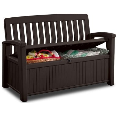 Sodo dėžė / suoliukas Keter PATIO BENCH 227L Rudos spalvos