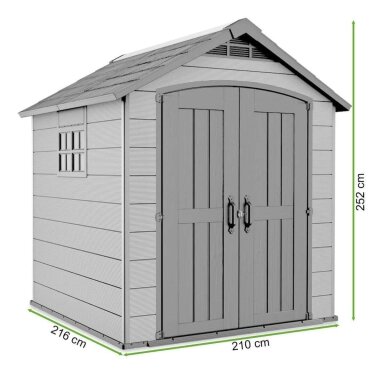 Sodo įrankių namelis - sandėliukas PREMIER 757 - 228x223,5cm - KETER