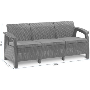 Sofa CORFU LOVE SEAT MAX graphite
