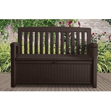 Sodo dėžė / suoliukas Keter PATIO BENCH 227L Rudos spalvos 4