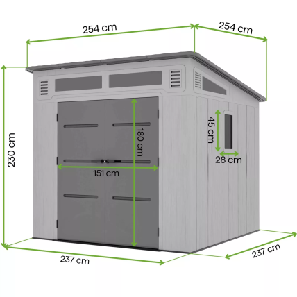 Sodo įrankių namelis CHESTER 8×8, rudas 8 Sodo įrankių namelis CHESTER 8×8, rudas 8
