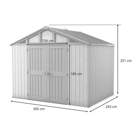 Sodo sandėliukas Keter Stronghold 10x8 Grey 7,4m2 1